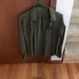 Olive button up